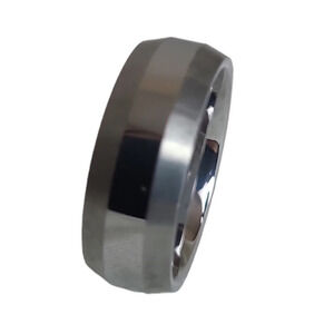 Tungsten Carbide Dome Ring Satin Center Strip